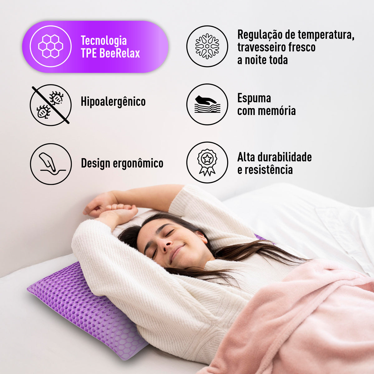 Travesseiro Ortopédico BeeRelax Dr. Coluna