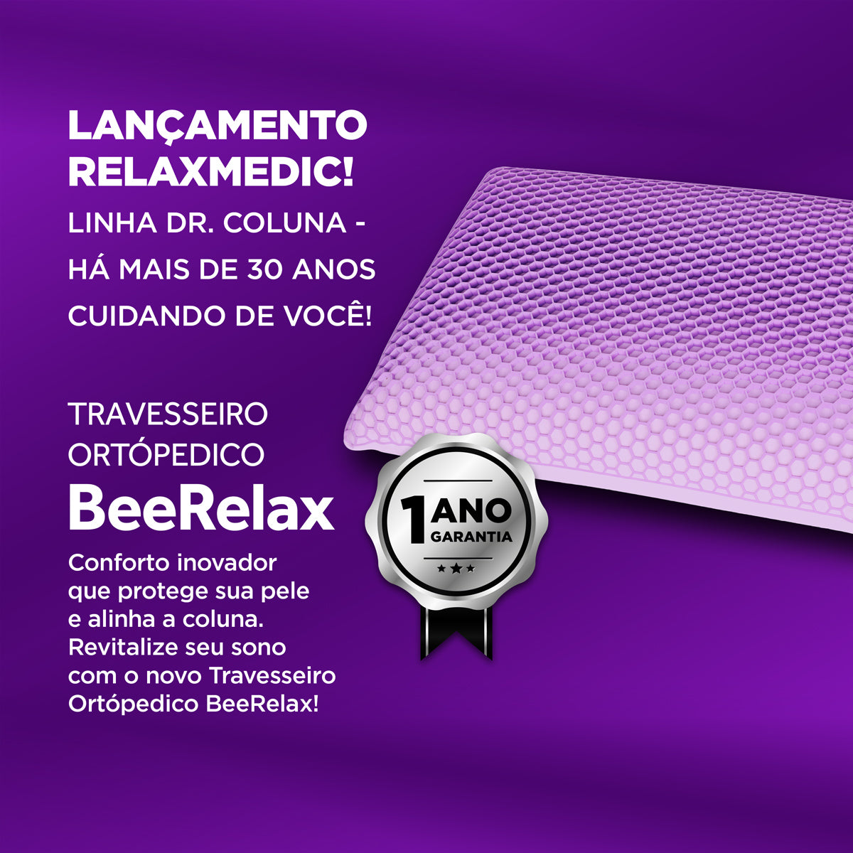 Travesseiro Ortopédico BeeRelax Dr. Coluna