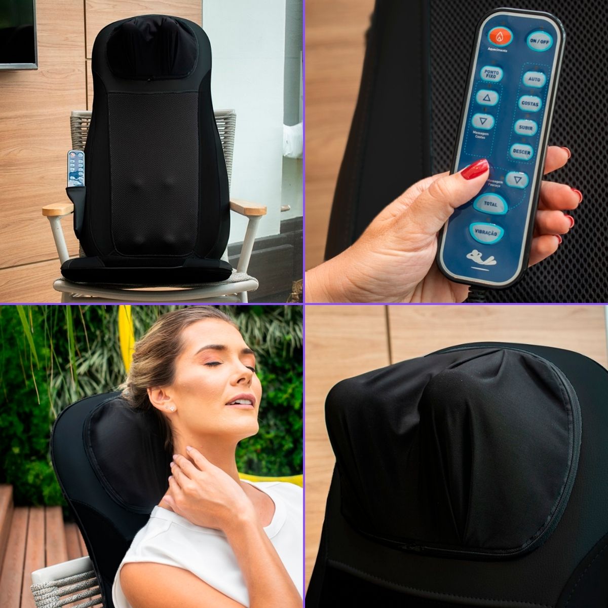 Assento Massageador Shiatsu Neck e Back