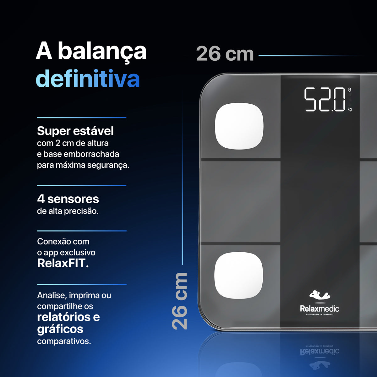 Balança de Bioimpedância Digital Smart