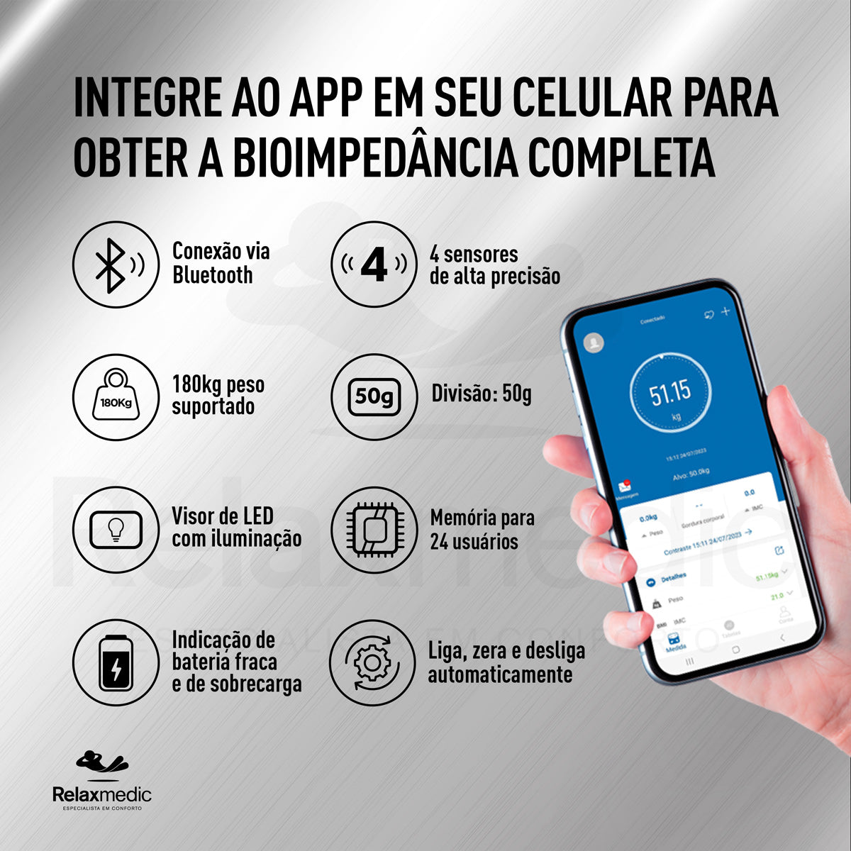 Balança de Bioimpedância Digital Biofit