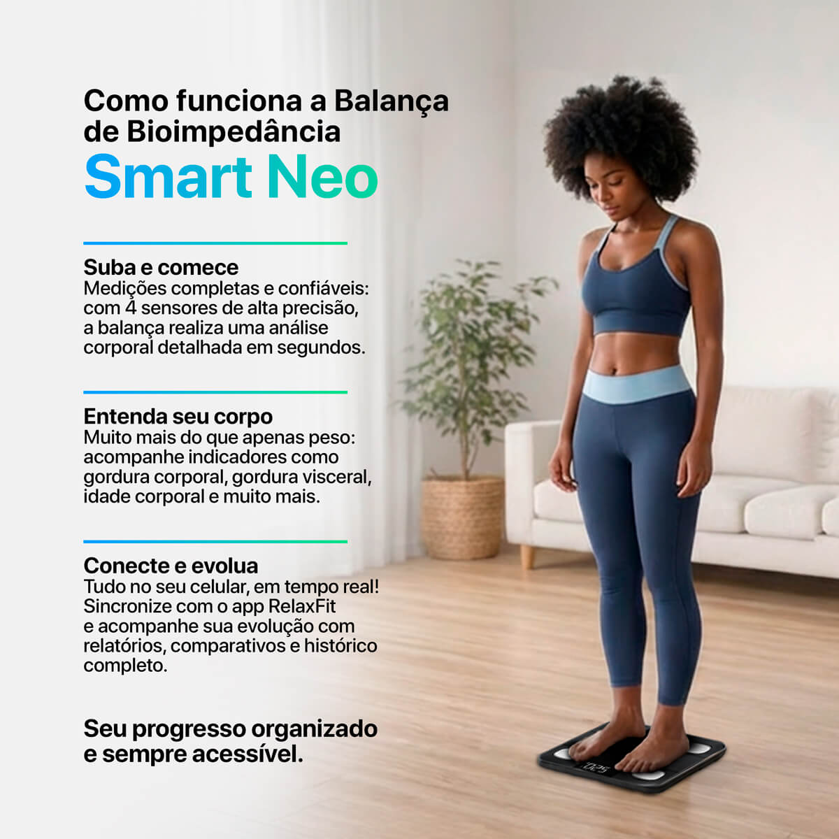 Balança Digital de Bioimpedância Smart Neo