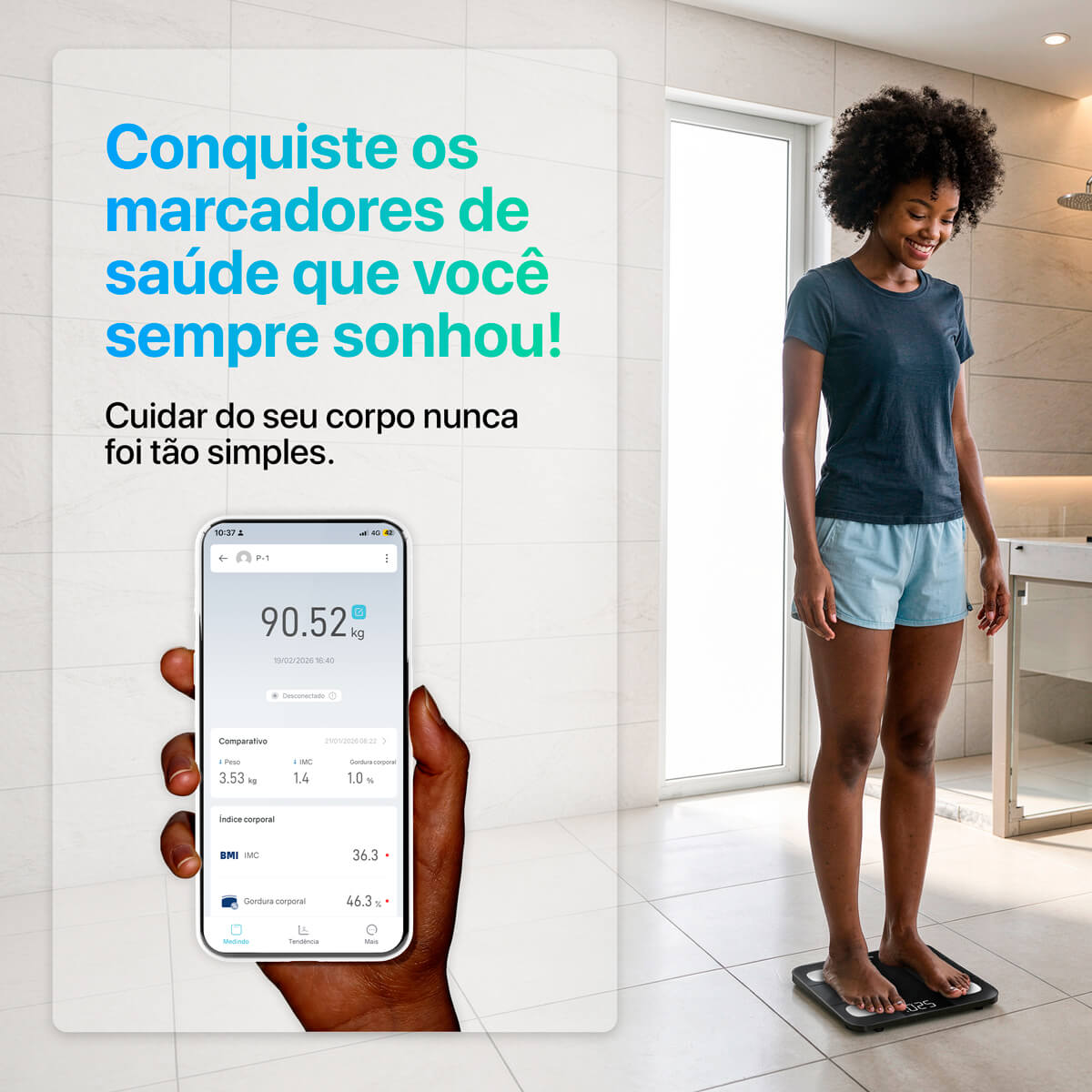 Balança Digital de Bioimpedância Smart Neo