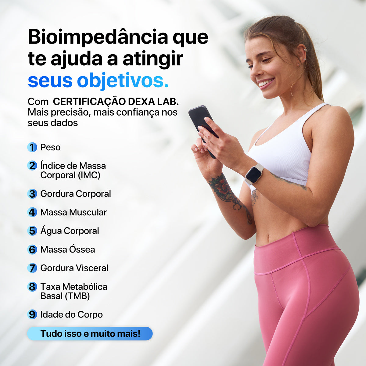 Balança Digital Bioimpedância Intelligence Proscan Voice Azul