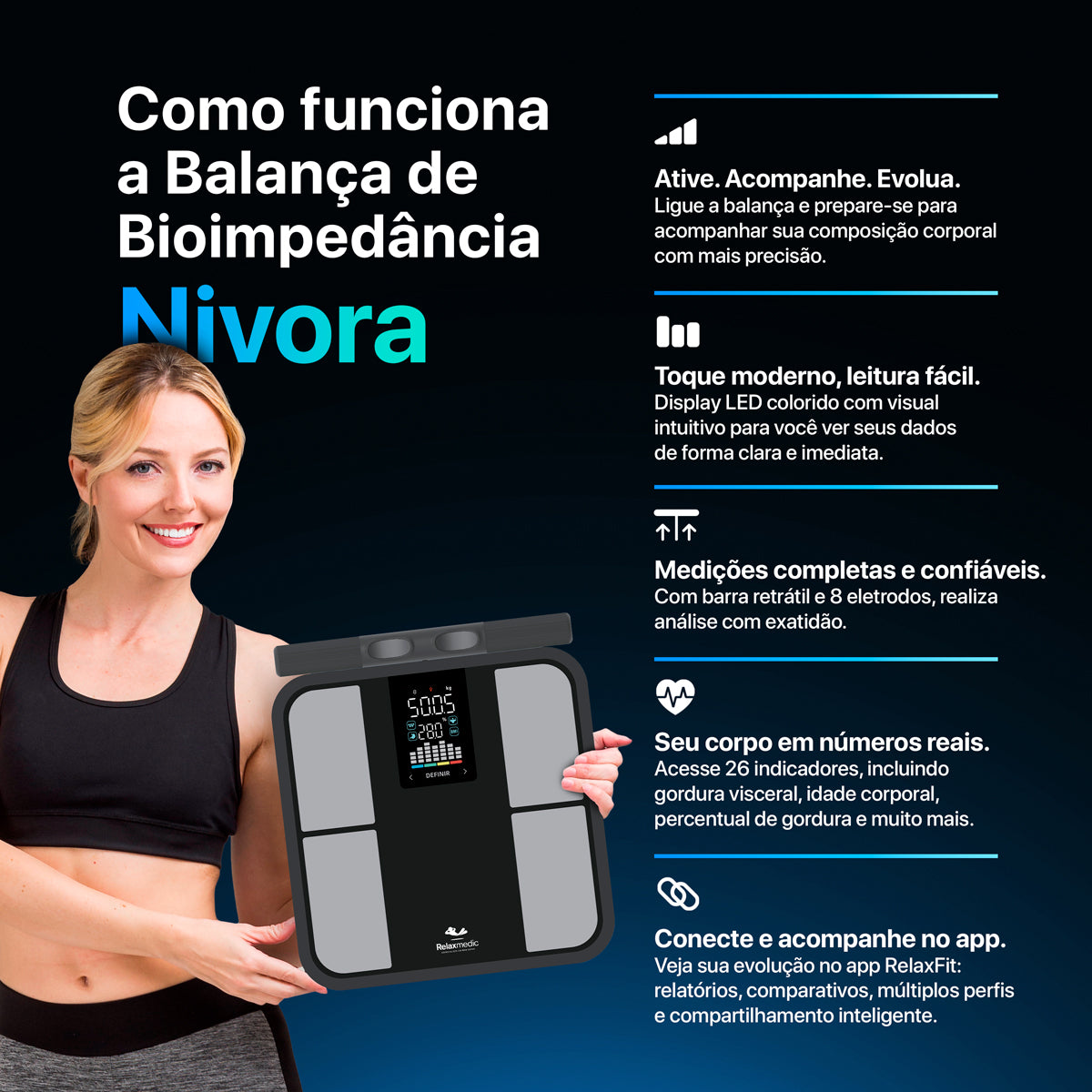 Balança De Bioimpedância Nivora
