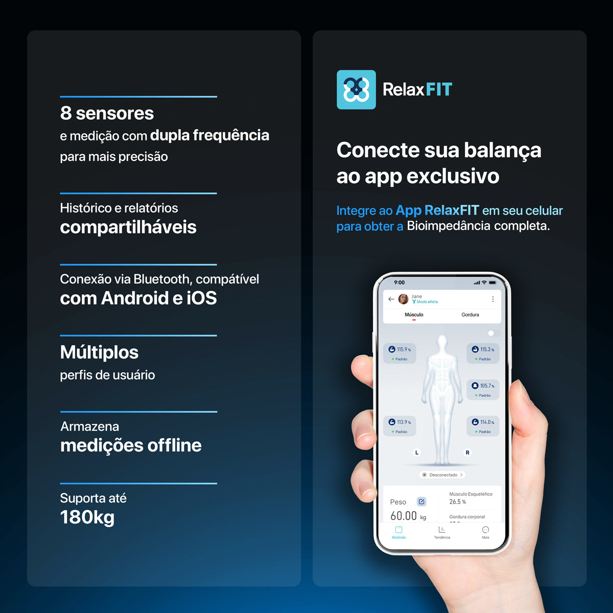 Balança De Bioimpedância Nivora