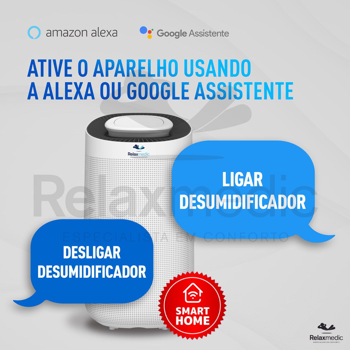 Desumidificador de Ar Compressor Smart Wi-Fi