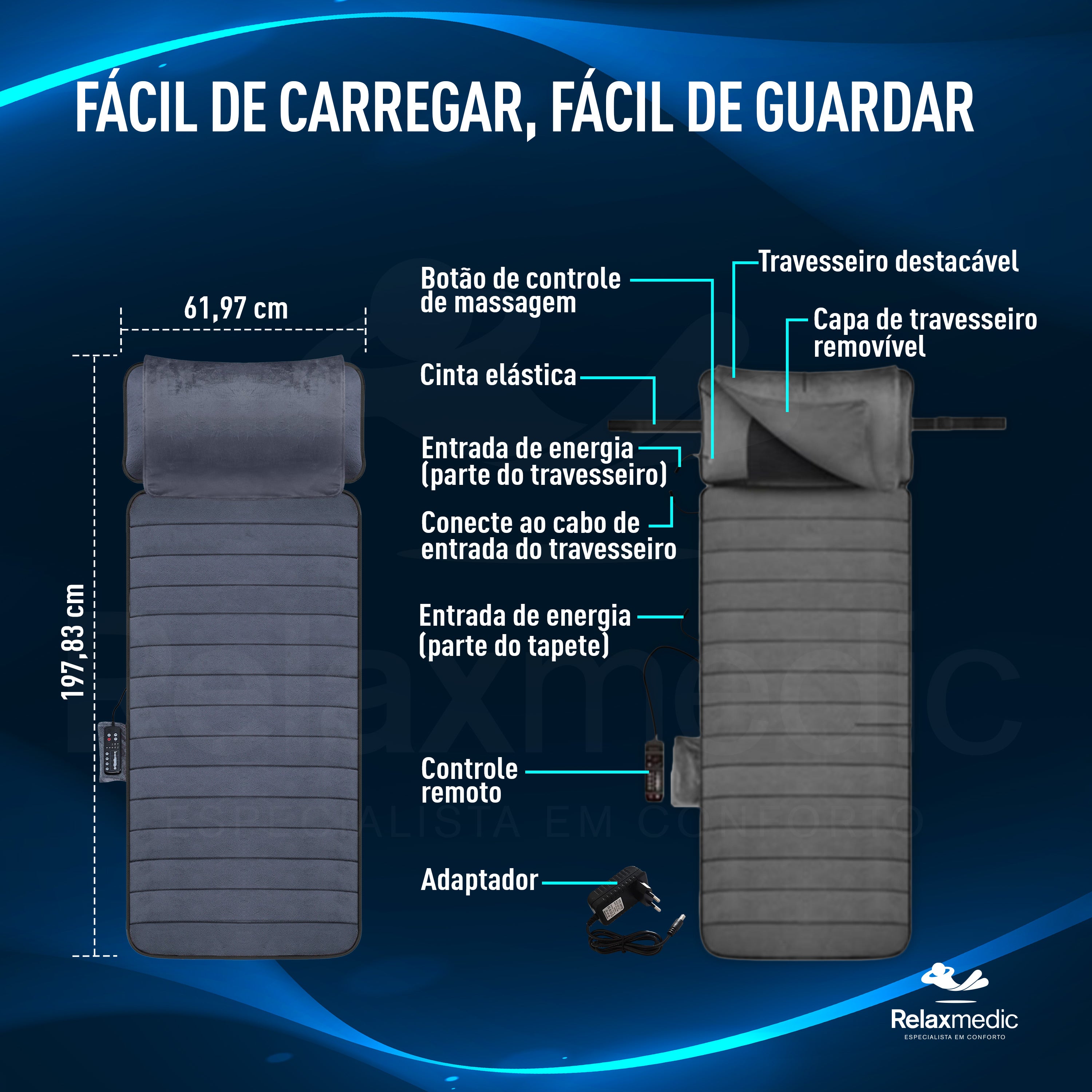 Esteira Massageadora Pillow Top