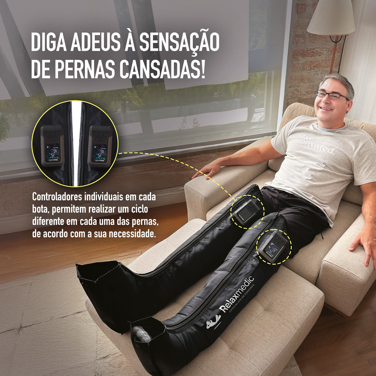 Bota de Compressão Pneumática F10 Pro + BRINDE Bolsa Relaxmedic