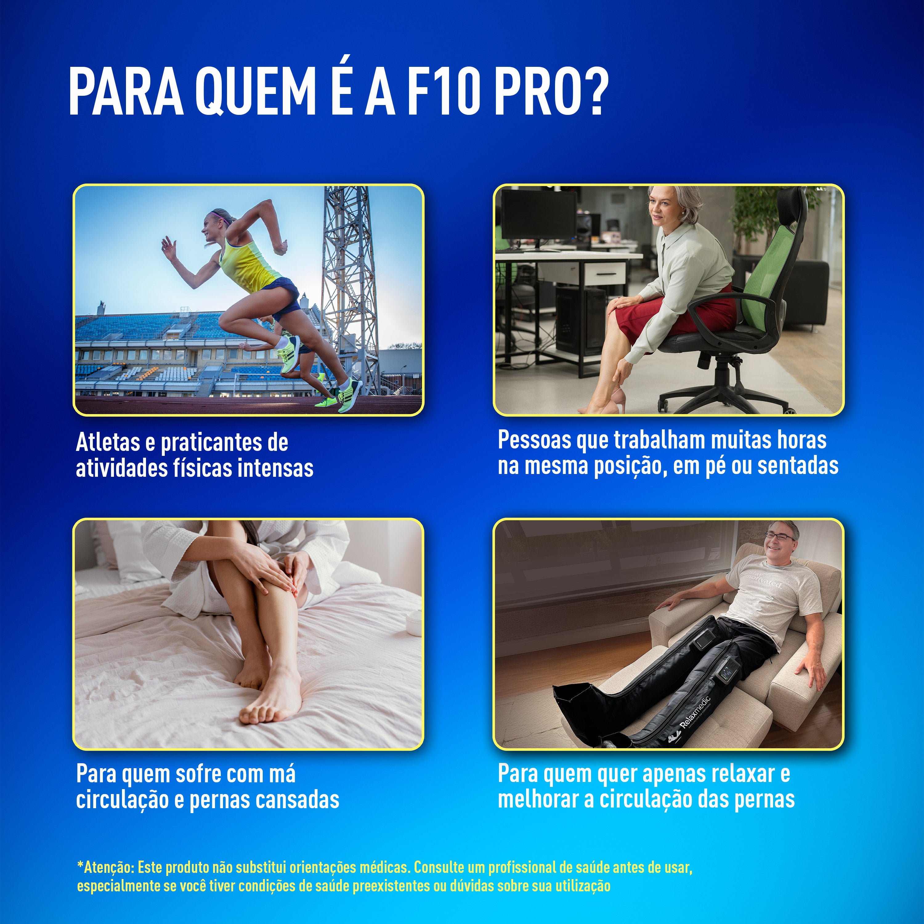 Bota de Compressão Pneumática F10 Pro + BRINDE Bolsa Relaxmedic