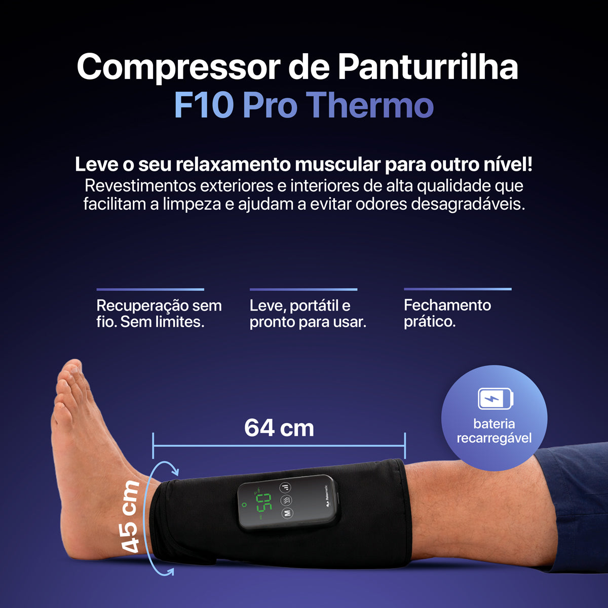 Bota de Compressão Panturrilha F10 Thermo