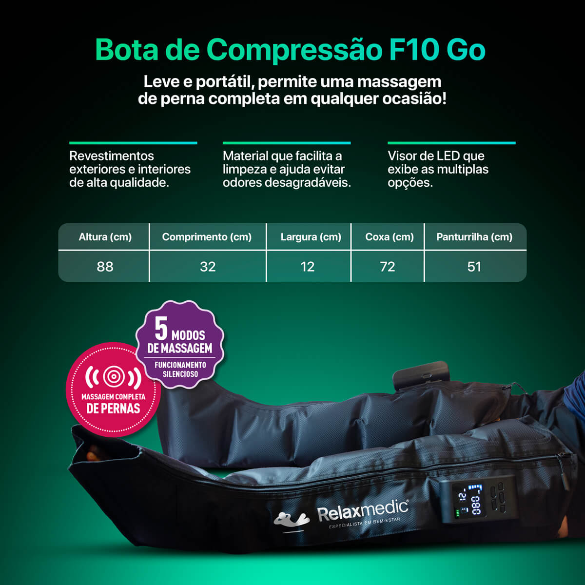Bota de Compressão F10 GO