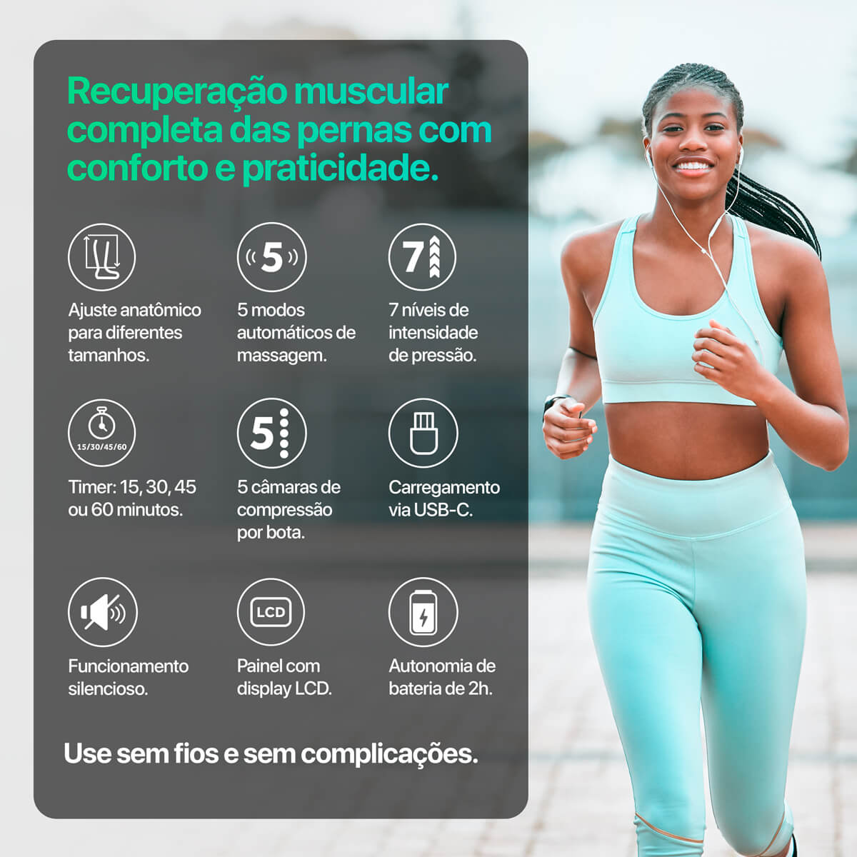 Bota de Compressão F10 GO