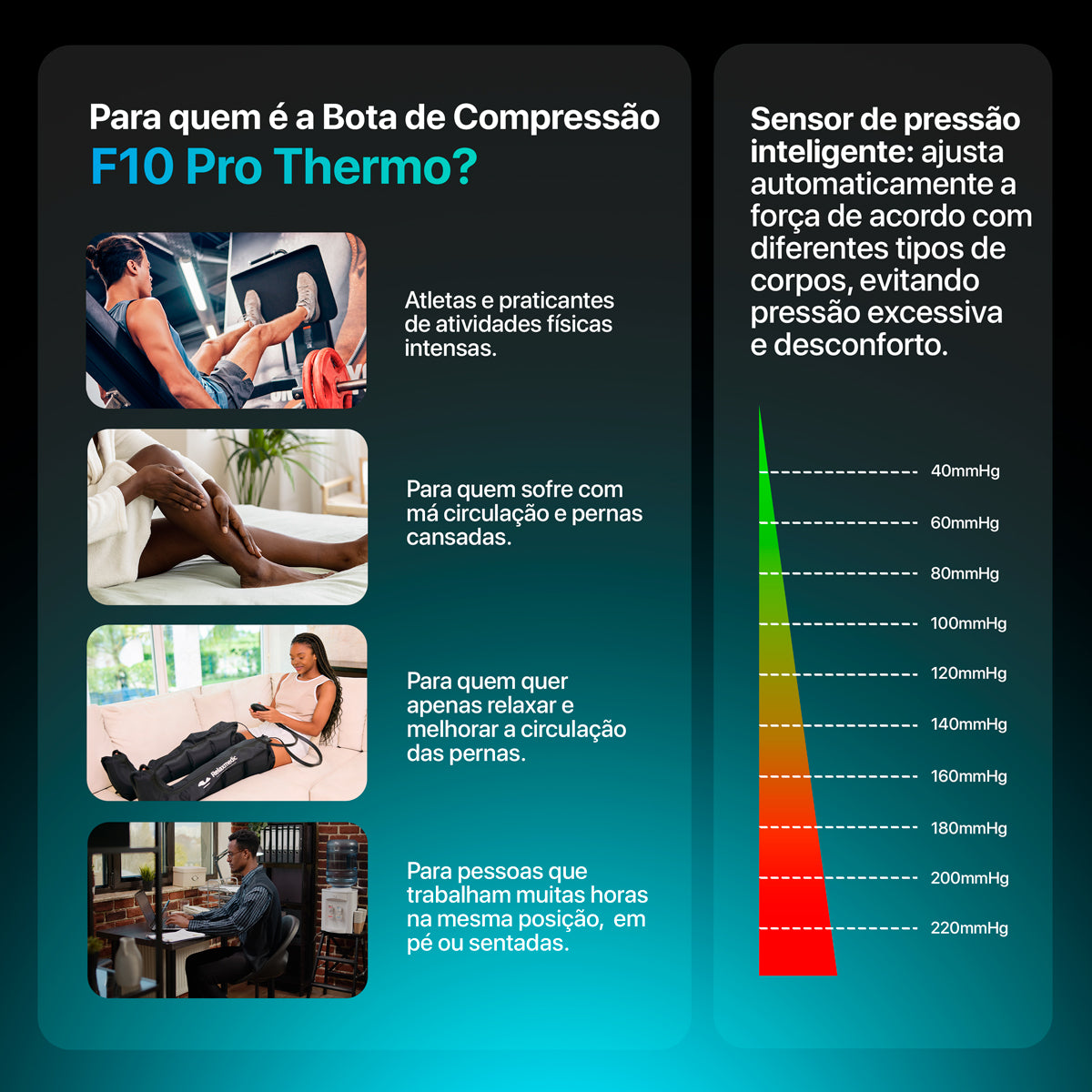 Bota De Compressão Pneumática F10 Pro Thermo