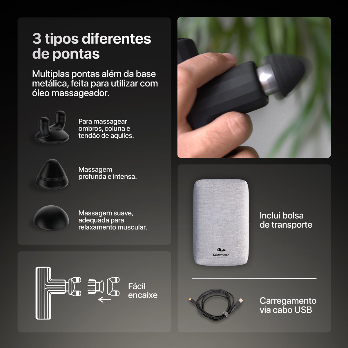 Pistola Massageadora Mini Deep Therapy