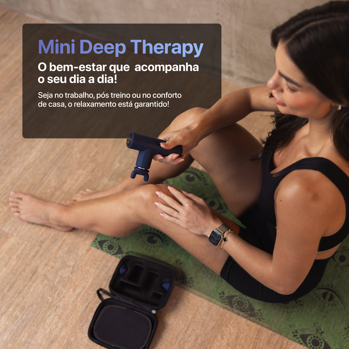Pistola Massageadora Mini Deep Therapy Azul