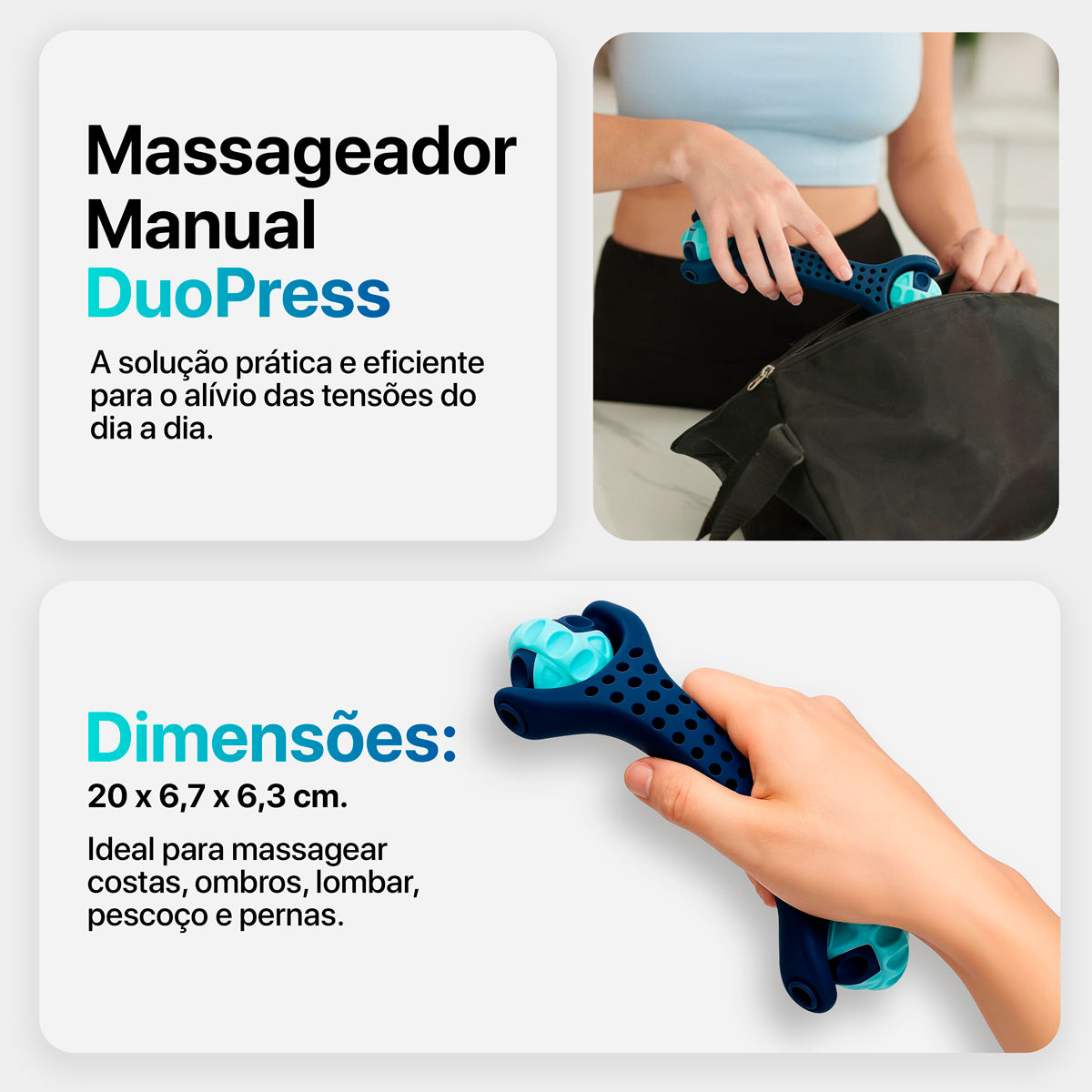 Massageador Manual Duo Press