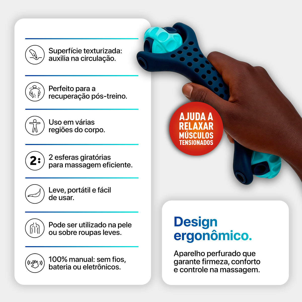 Massageador Manual Duo Press