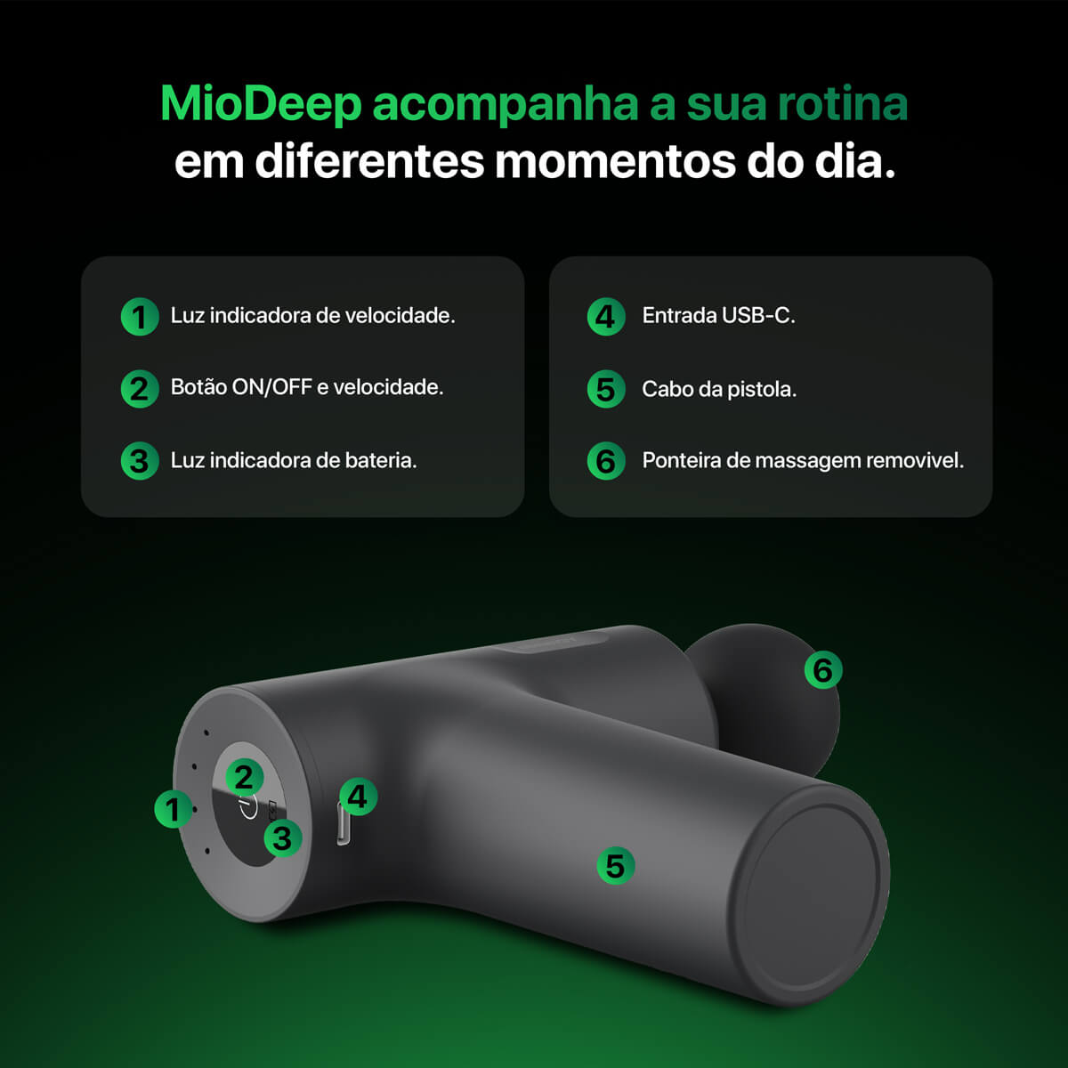 Pistola Massageadora MioDeep