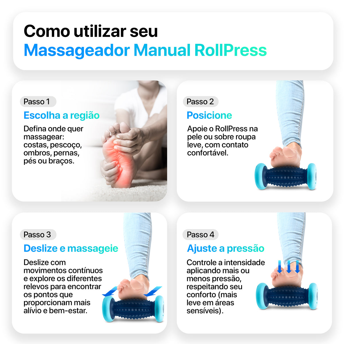 Massageador Manual Roll Press