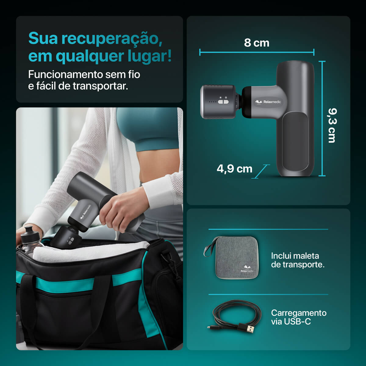 Pistola Massageadora de Deep-Cryo