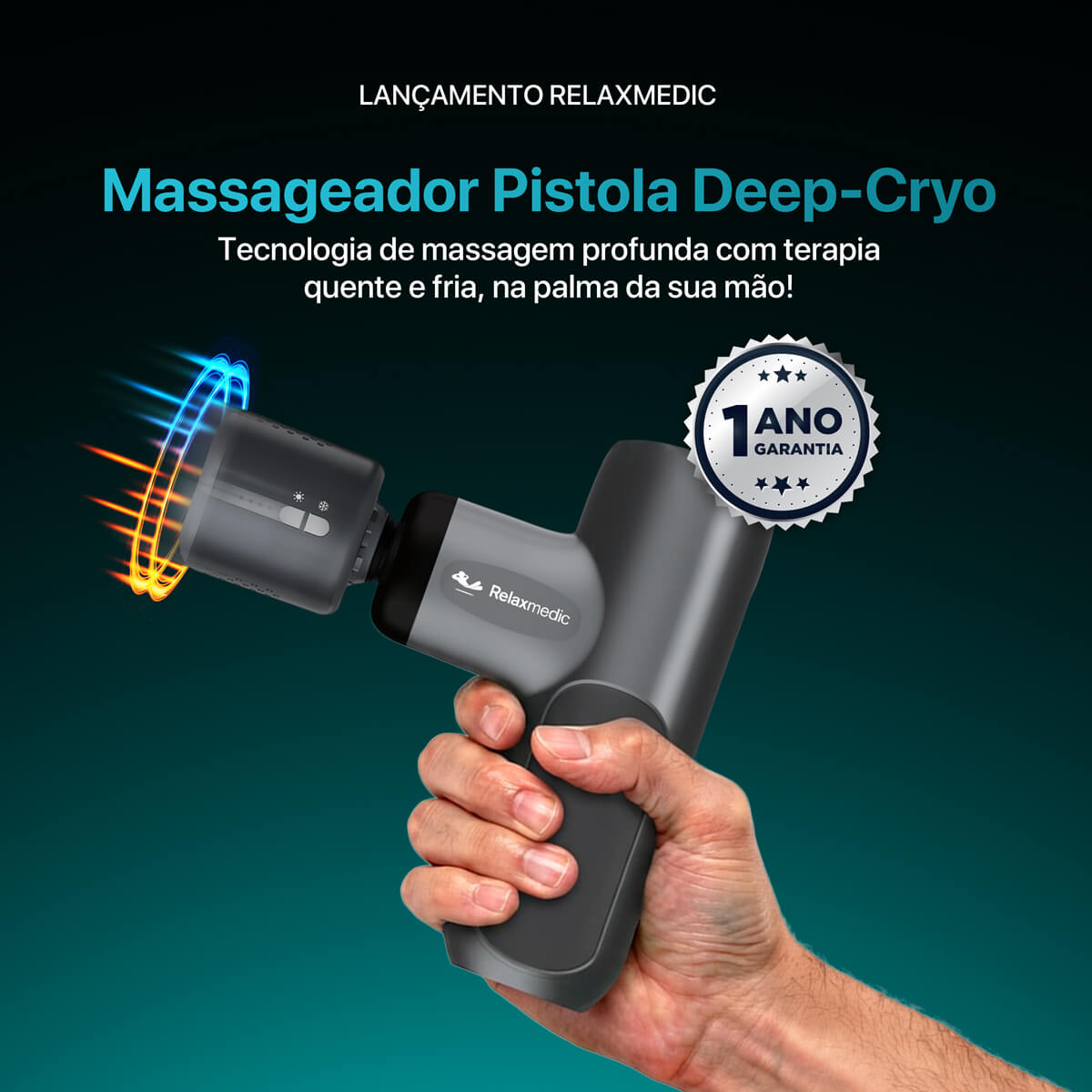 Pistola Massageadora de Deep-Cryo