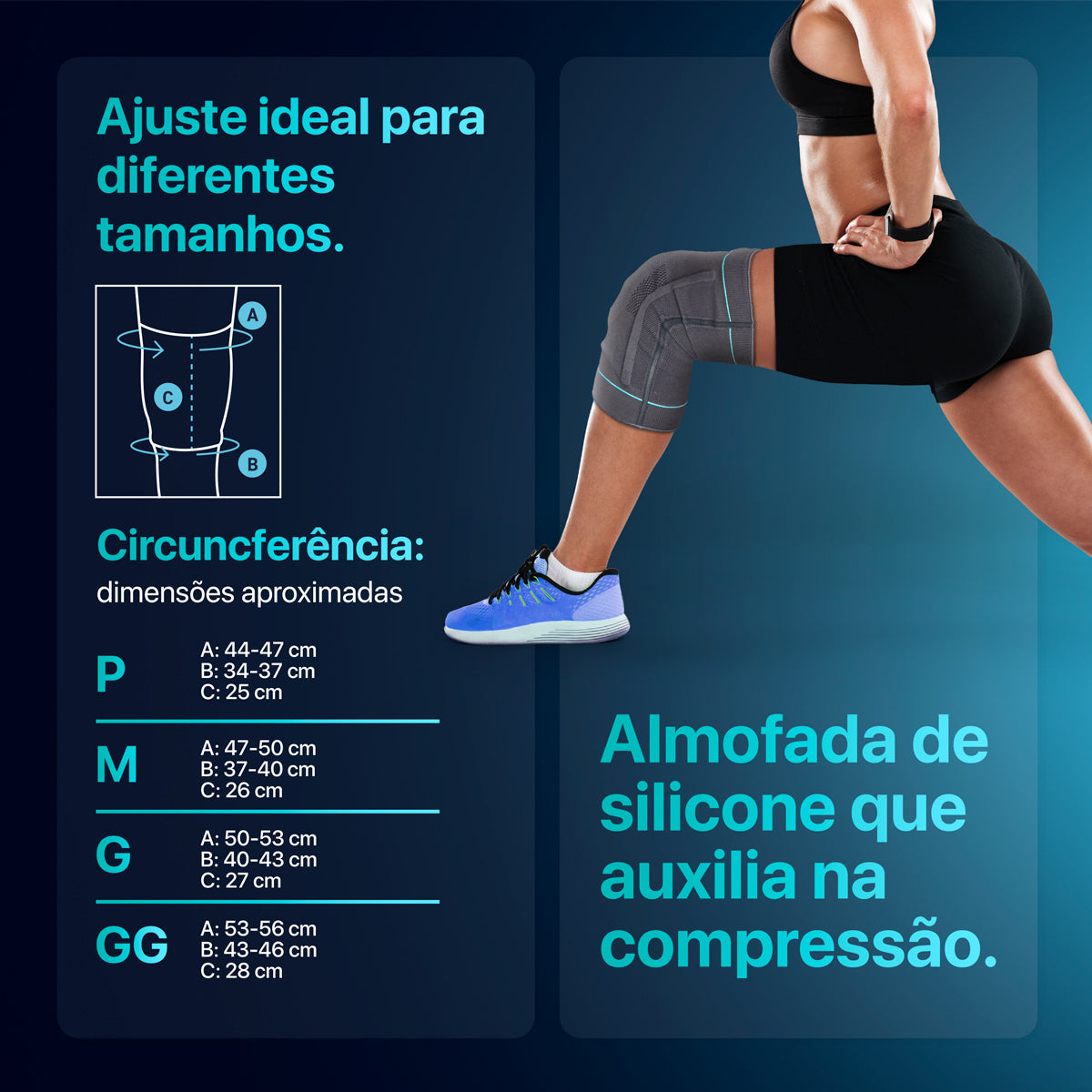 Joelheira Elástica de Compressão Aderis