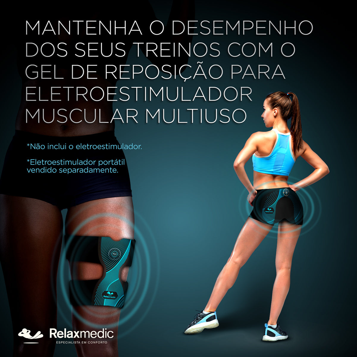 Gel Reposição Eletroestimulador Muscular Multiuso Power Relax