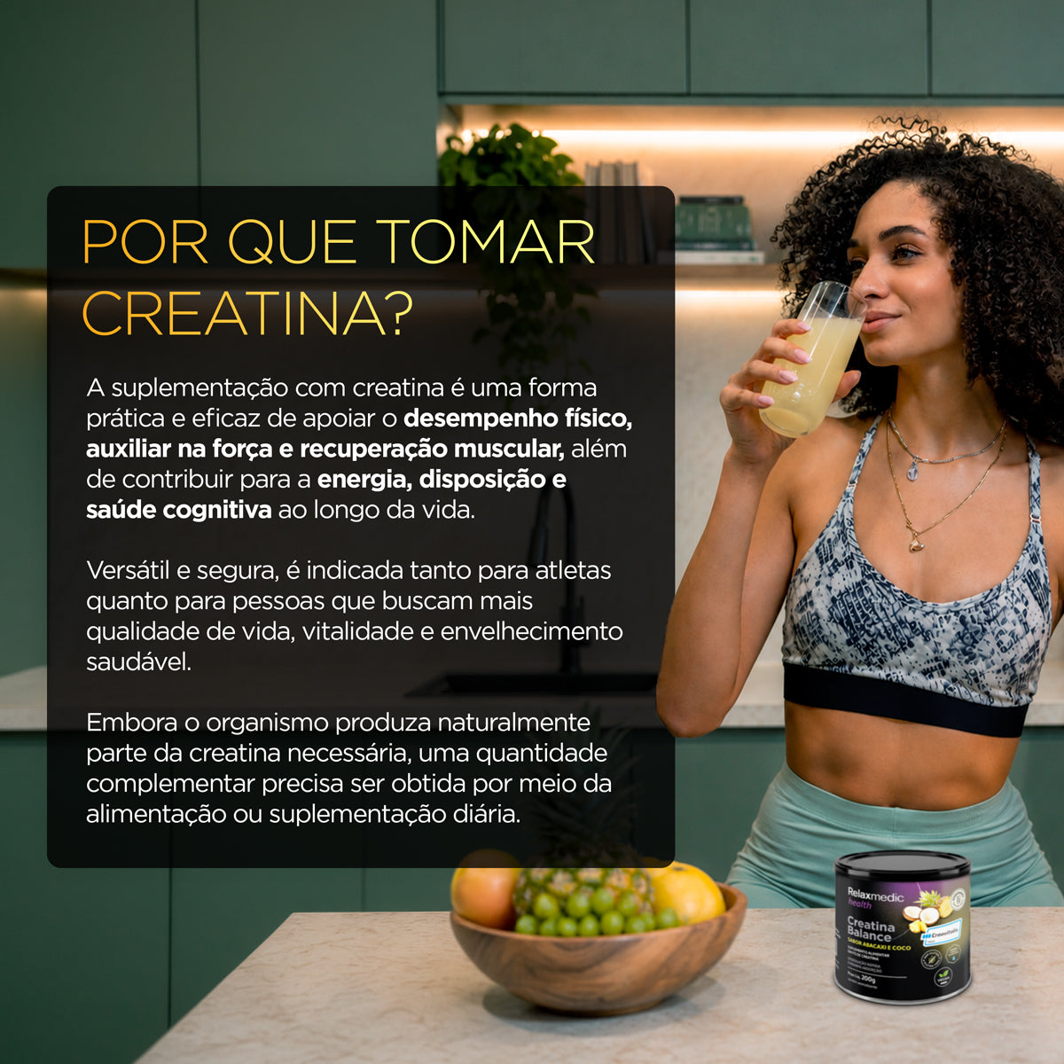 Creatina Balance - Sabor Abacaxi & Coco 200g