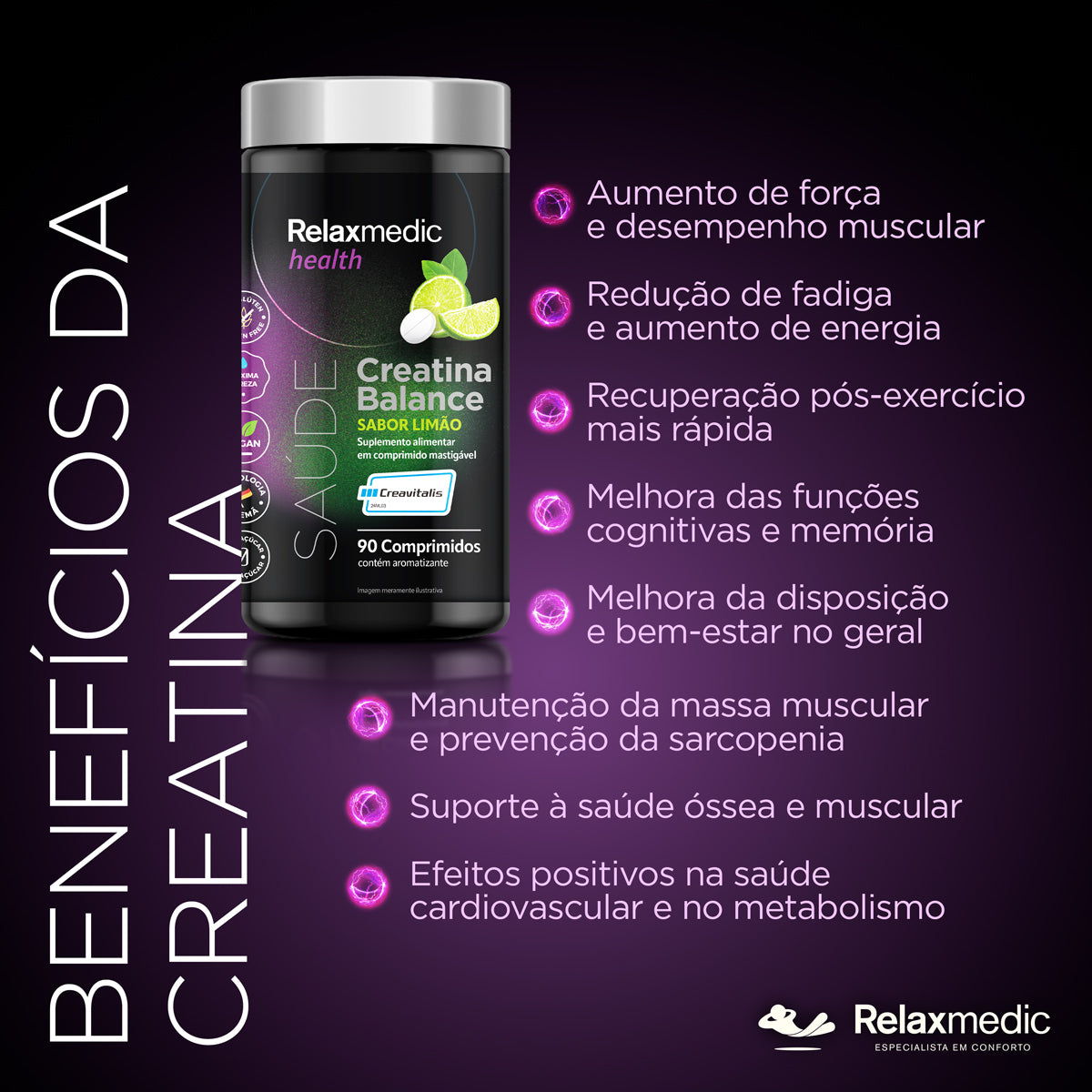 Creatina Balance Cápsula 90 Comprimidos