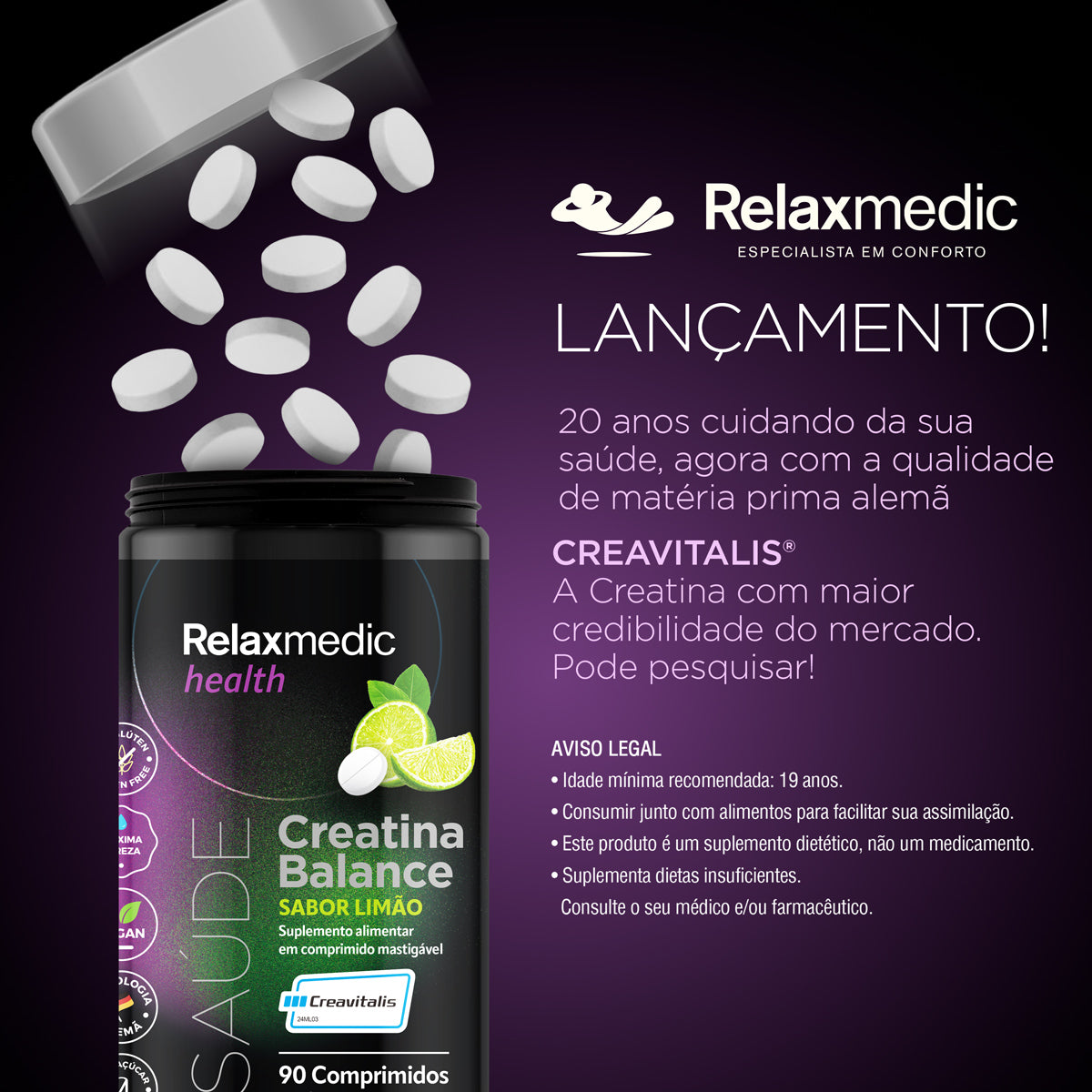 Creatina Balance Cápsula 90 Comprimidos