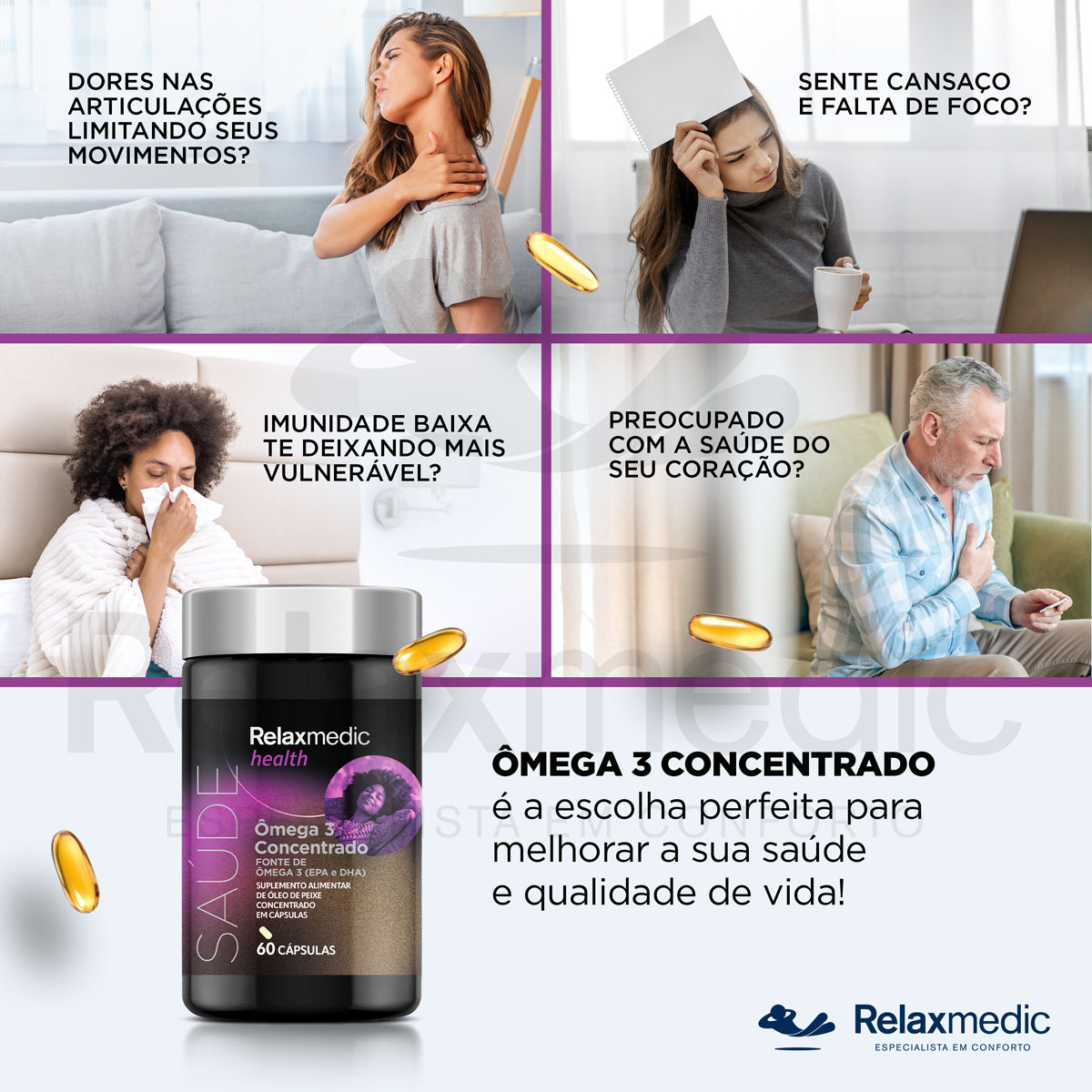 Suplemento Alimentar Ômega 3 - 1100mg