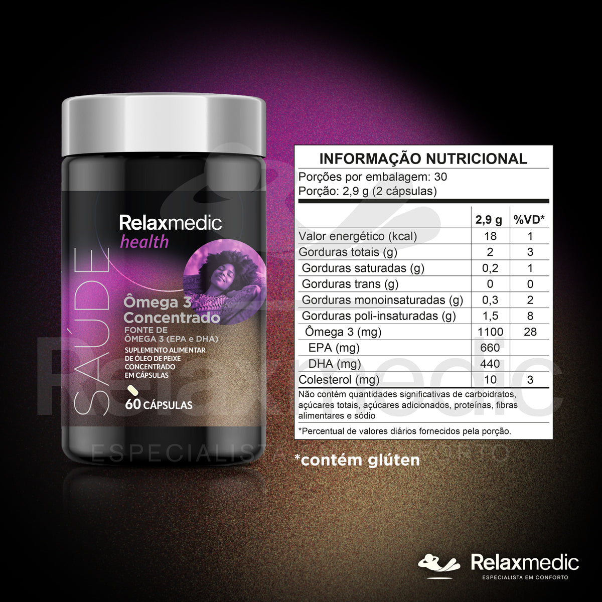 Suplemento Alimentar Ômega 3 - 1100mg