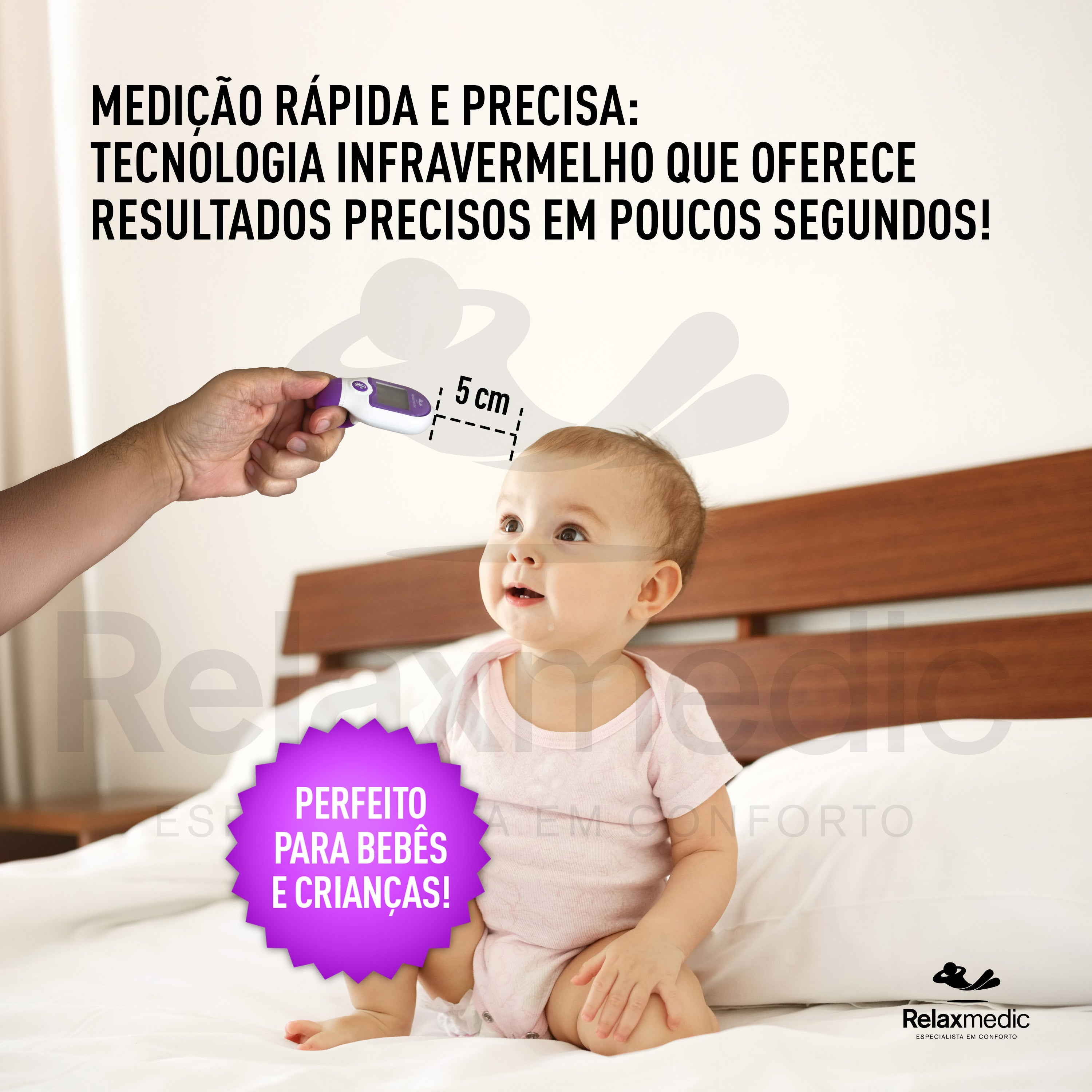 Termômetro Digital Infravermelho Rápido Testa Relaxmedic