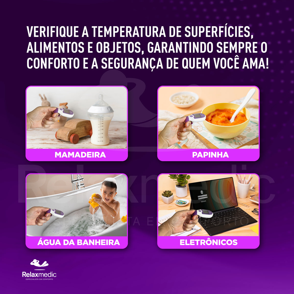 Termômetro Digital Infravermelho Rápido Testa Relaxmedic