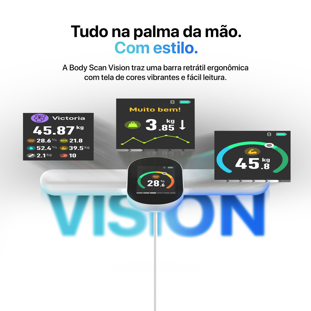 Balança de Bioimpedância Bodyscan Vision Branca