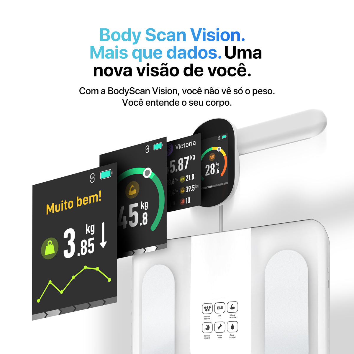 Balança de Bioimpedância Bodyscan Vision Branca