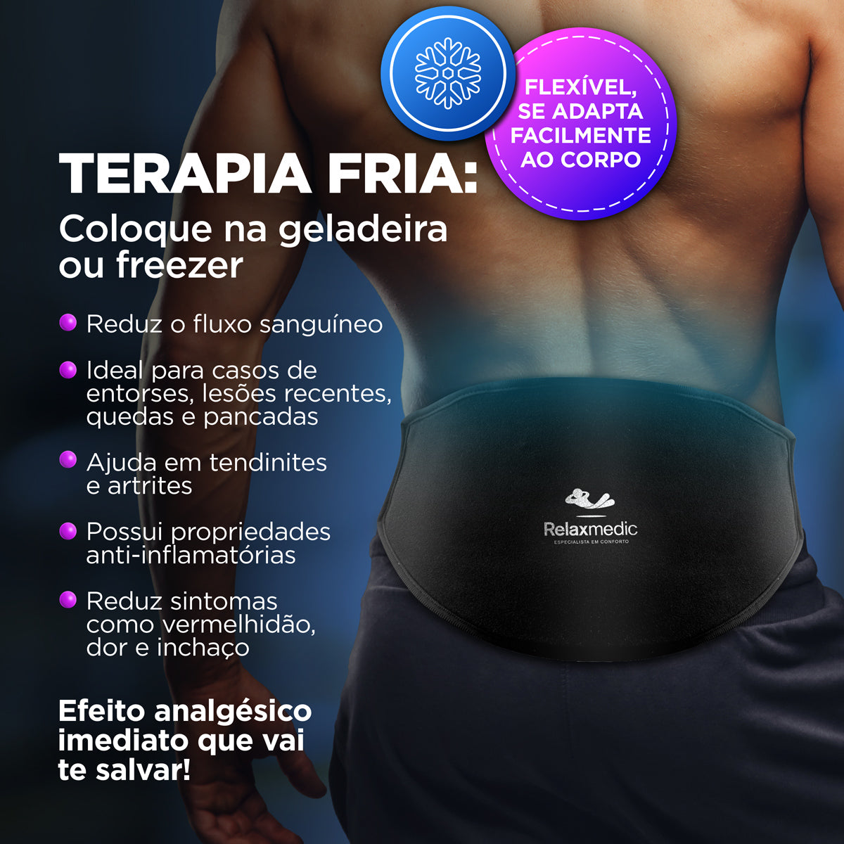 Bolsa Térmica Gel Costa Preta