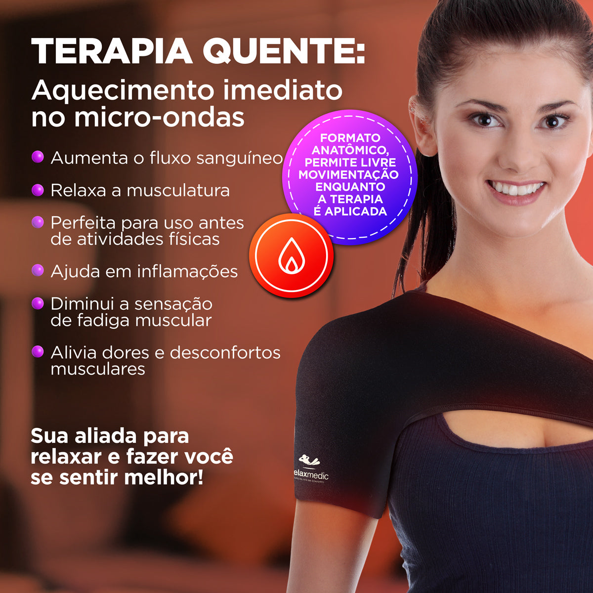 Bolsa Térmica Gel Ombro Preta