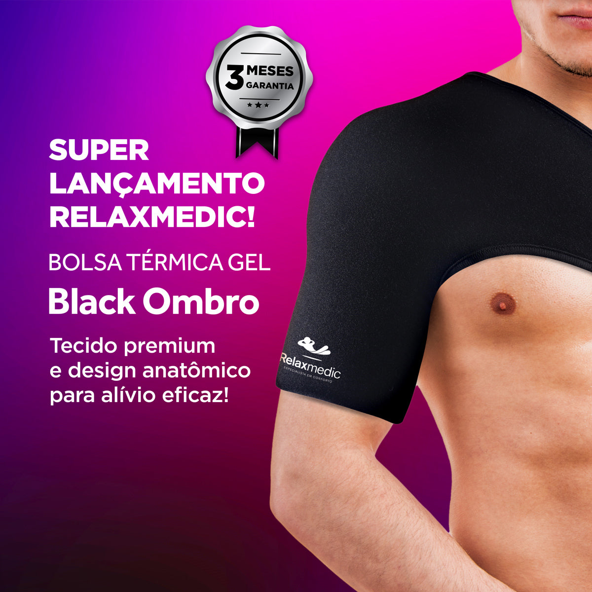 Bolsa Térmica Gel Ombro Preta