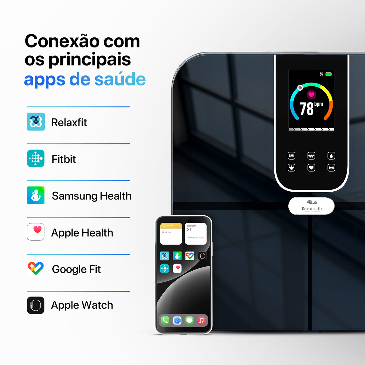 Balança Digital de Bioimpedância Intelligence Plus