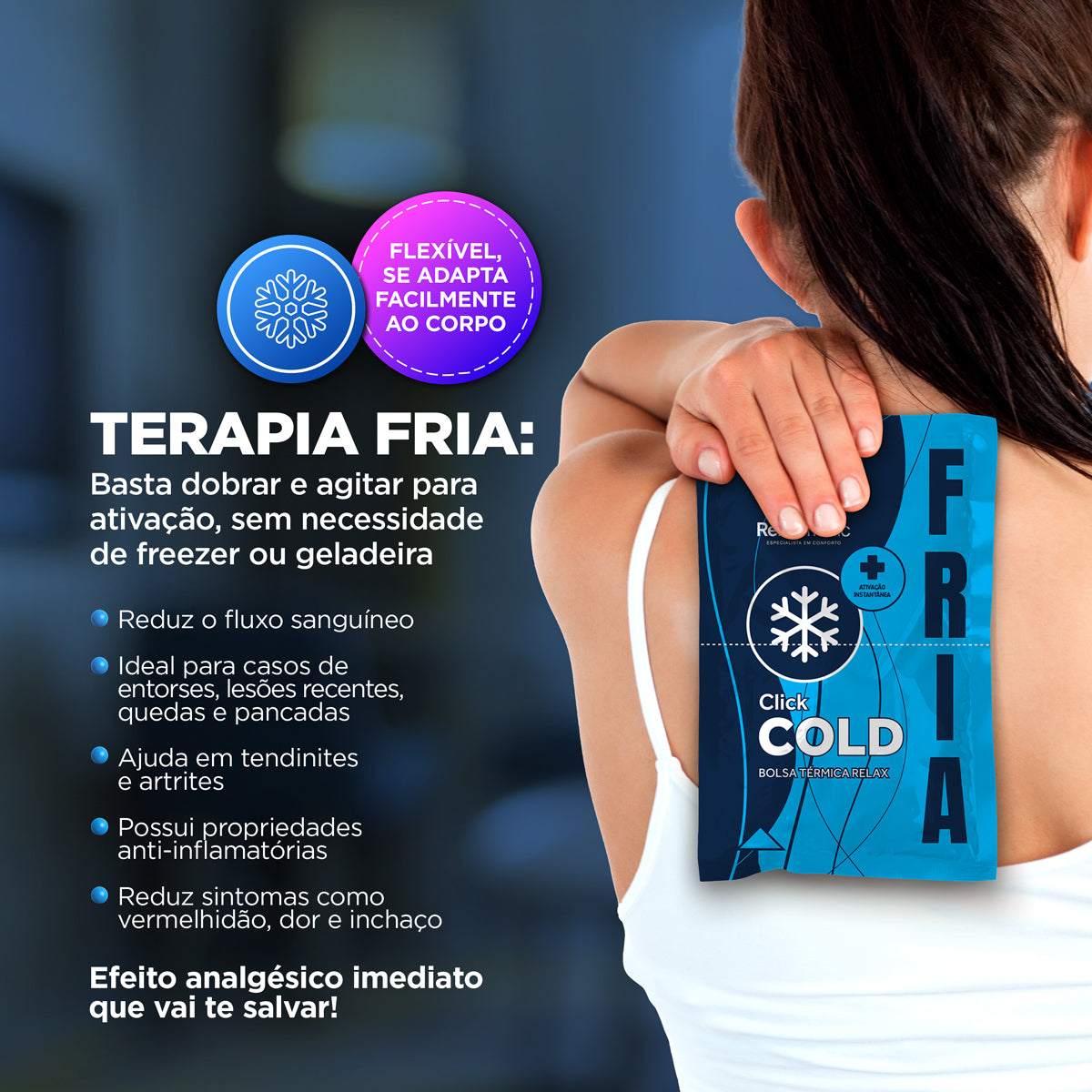Bolsa Térmica Gel Click Cold Azul