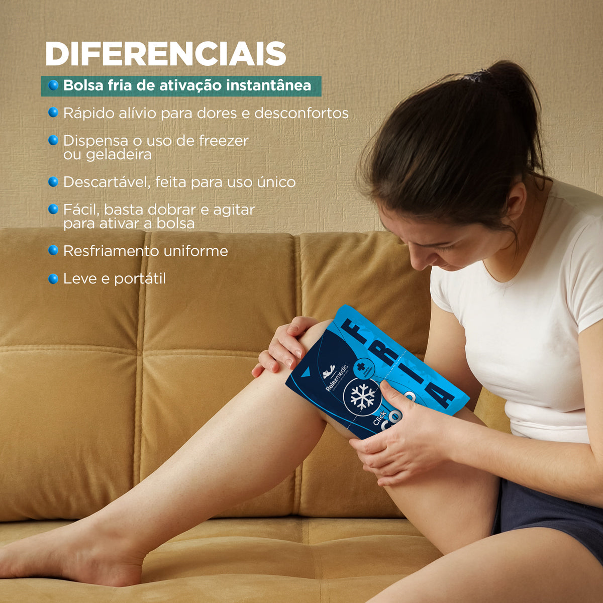 Bolsa Térmica Gel Click Cold Azul