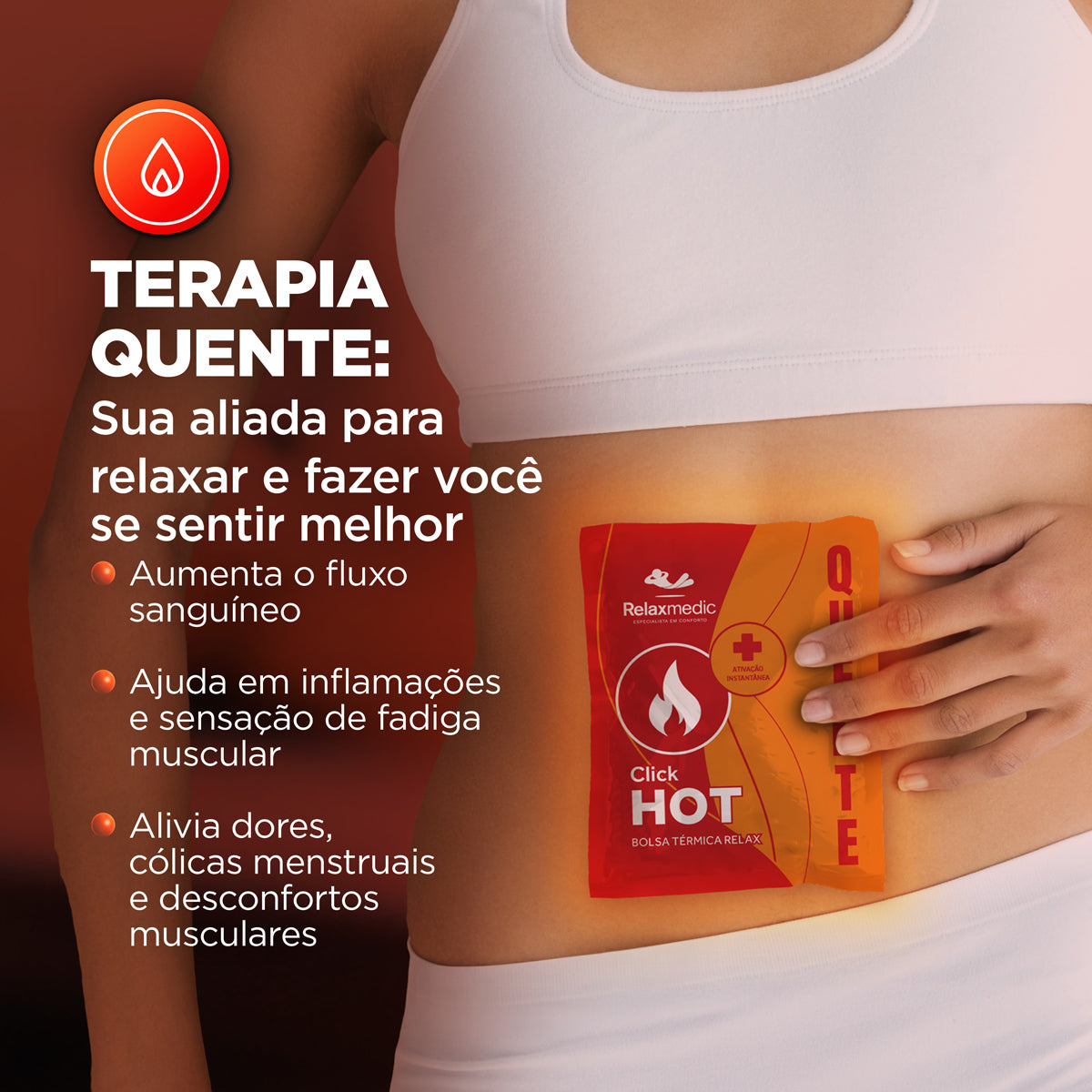 Bolsa Térmica Gel Click Hot Laranja