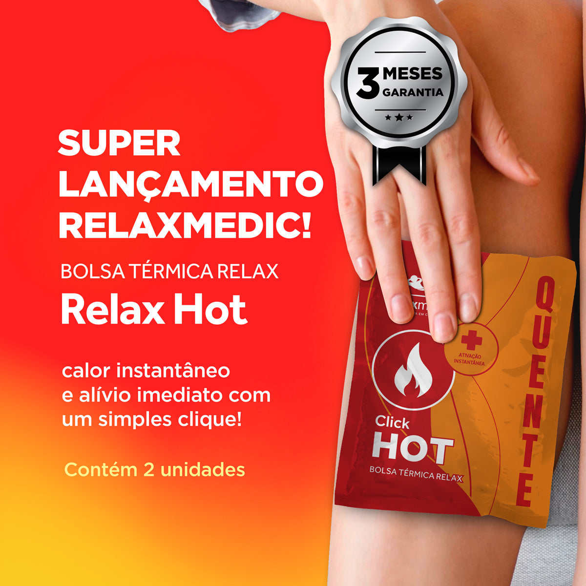Bolsa Térmica Gel Click Hot Laranja