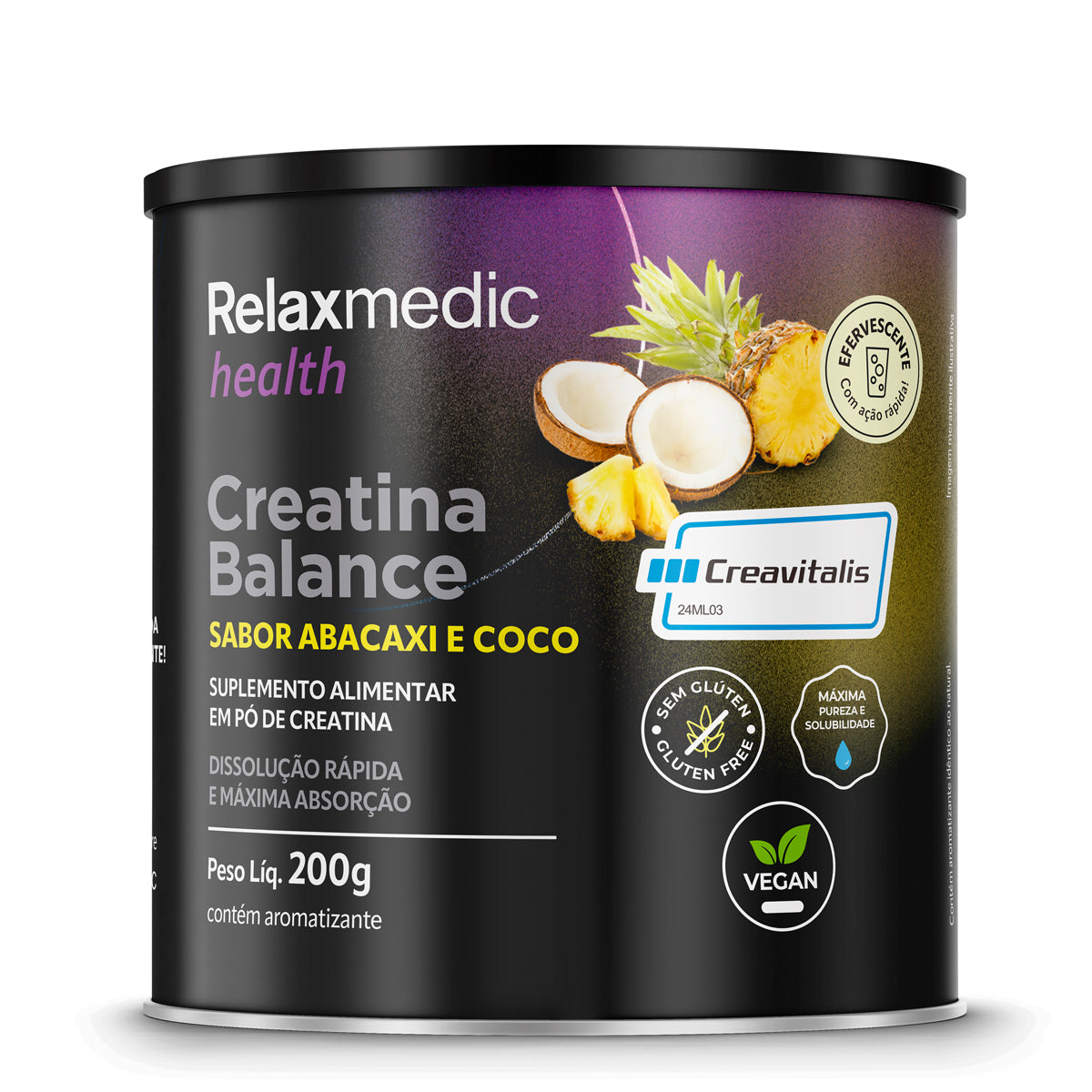 Creatina Balance - Sabor Abacaxi & Coco 200g