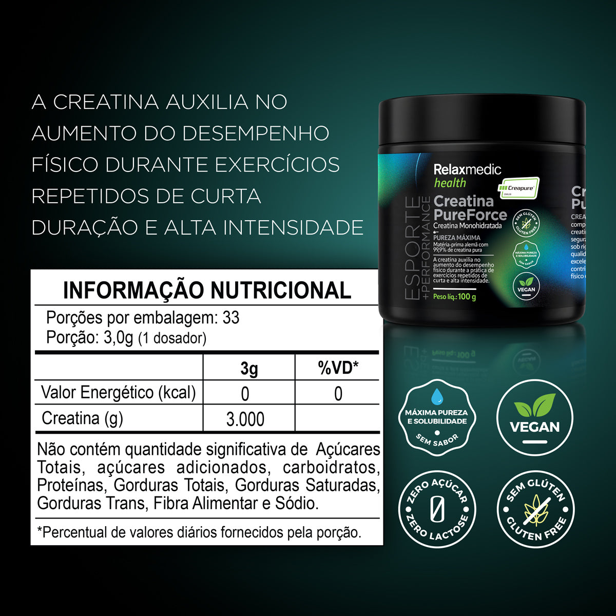 Creatina Pure Force com Creapure® 100g