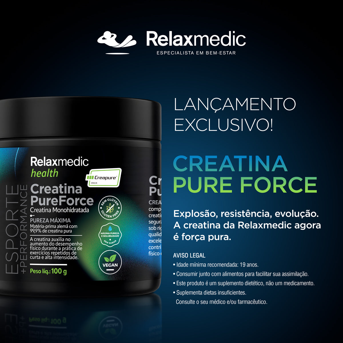 Creatina Pure Force com Creapure® 100g