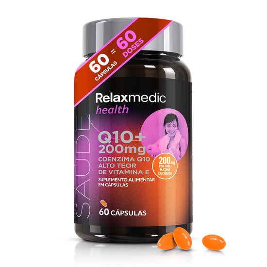 Suplemento Coenzima Q10+ 200 mg com Vitamina E 60 Cápsulas