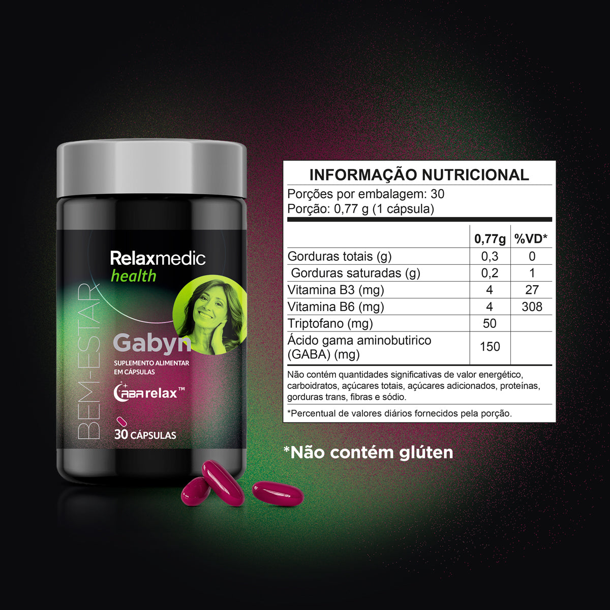 Gabyn Suplemento Alimentar 30 Cápsulas